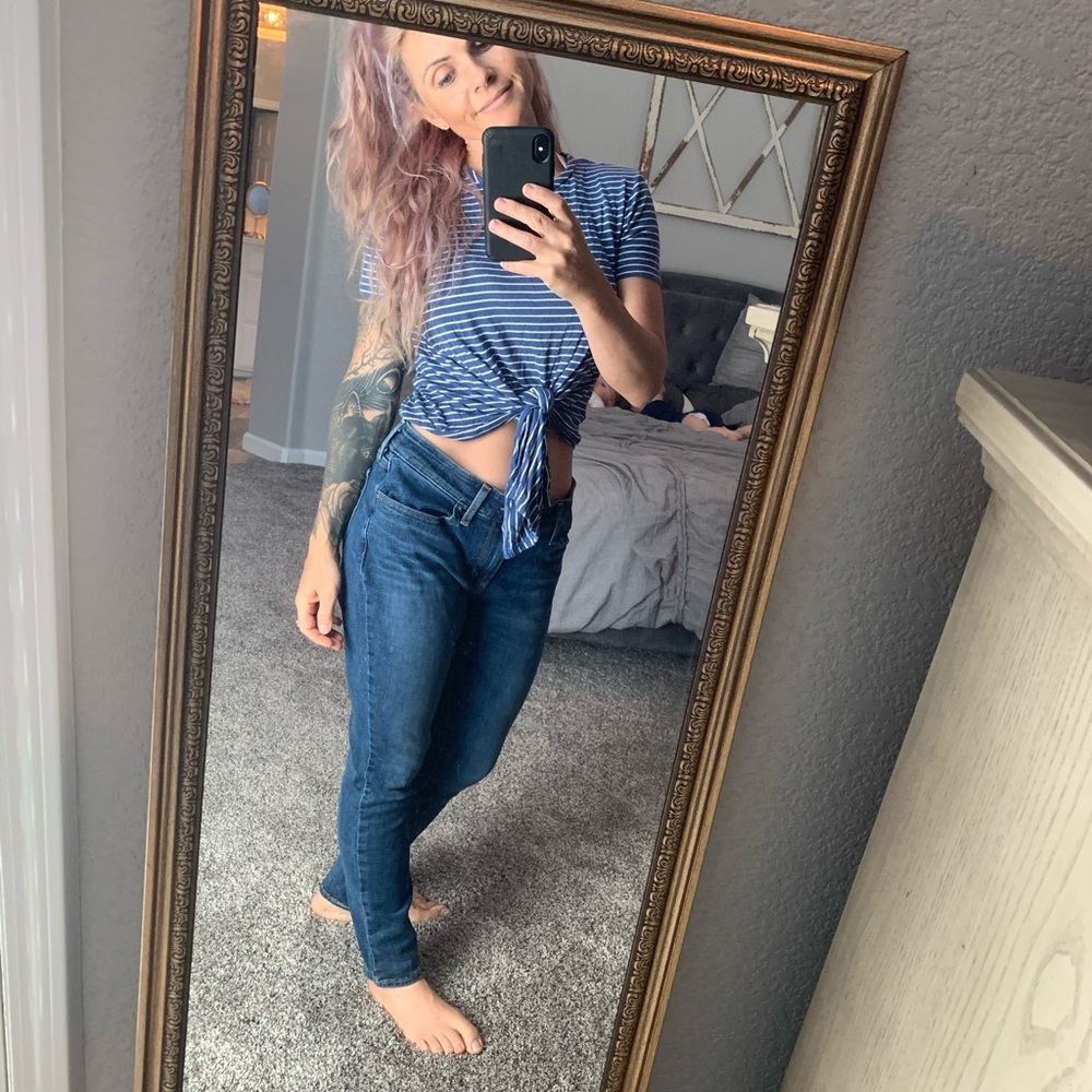 Crop tie shirt